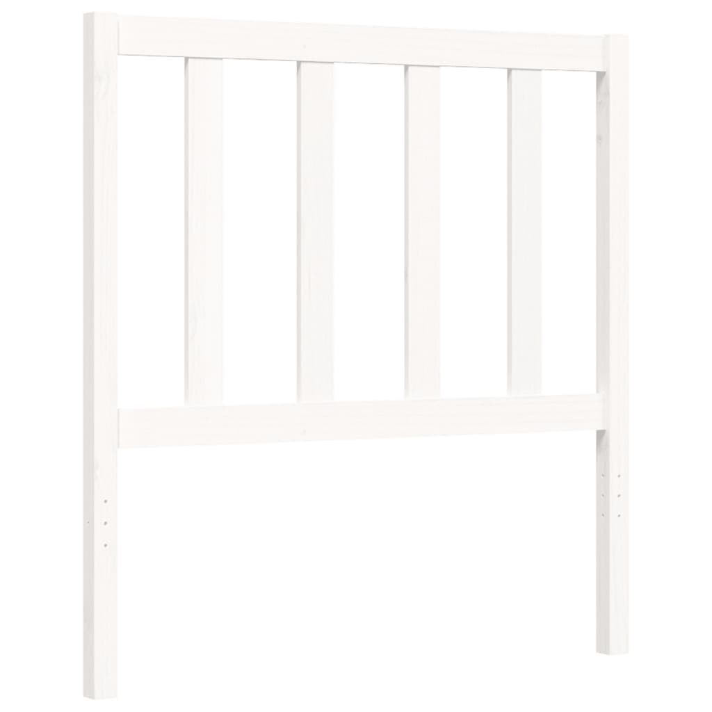 Cadre de lit sans matelas blanc bois de pin massif