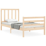 Bed frame without mattress solid pine wood