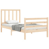 Bed frame without mattress solid pine wood