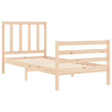 Bed frame without mattress solid pine wood