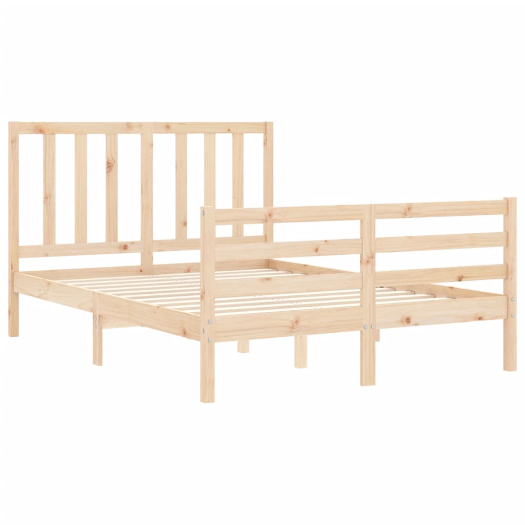 Cadre de lit sans matelas 140x190 cm bois de pin massif