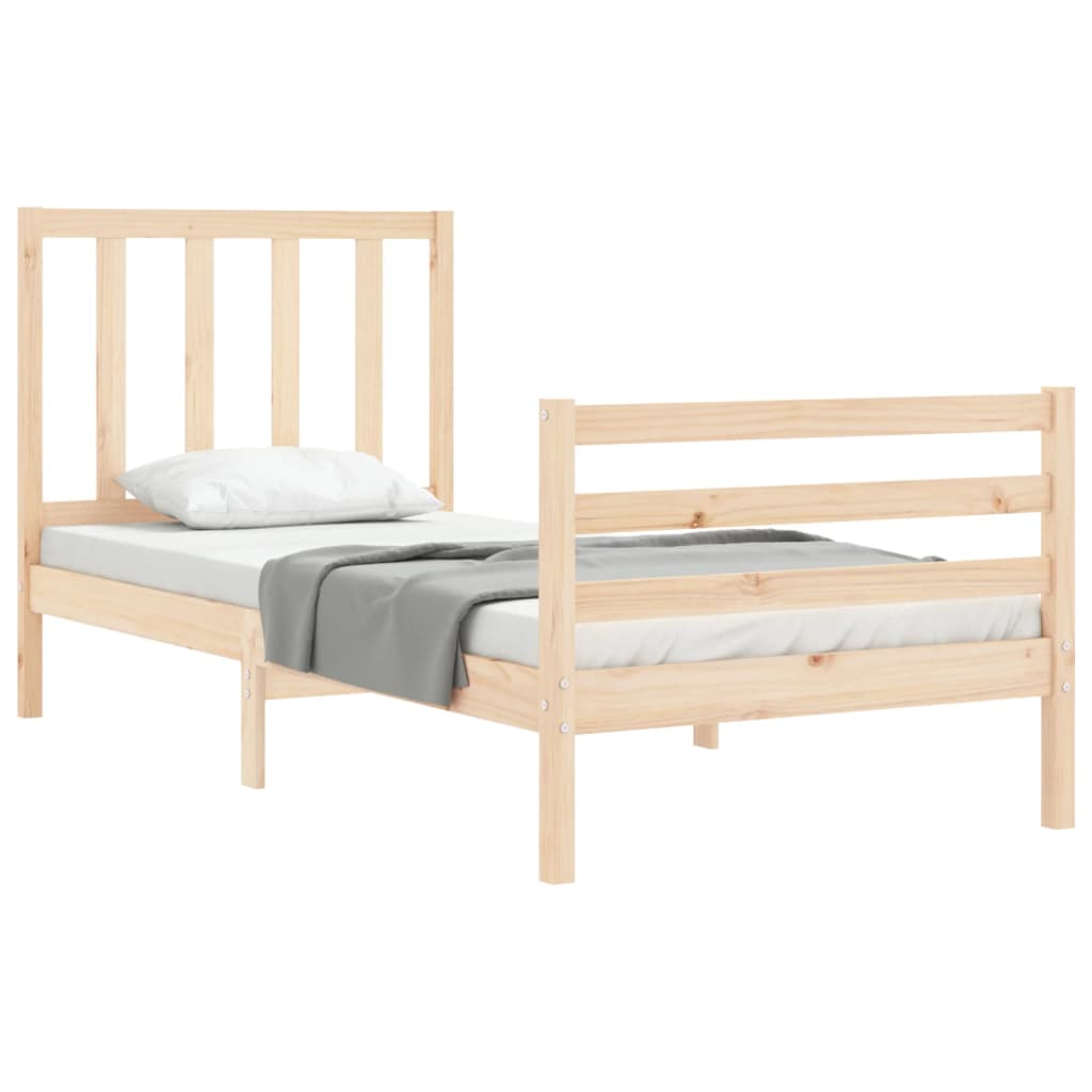 Cadre de lit sans matelas 90x200 cm bois de pin massif