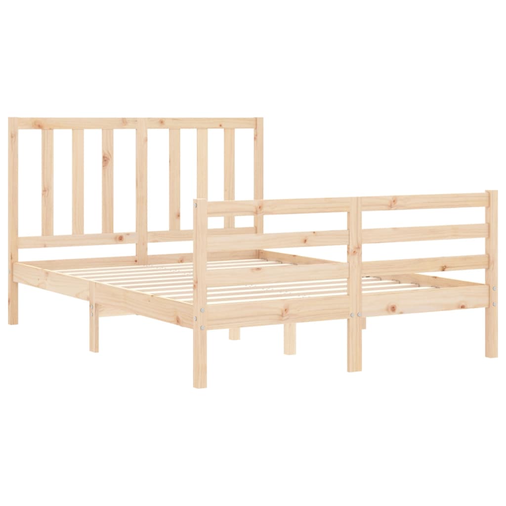 Cadre de lit sans matelas 140x200 cm bois massif de pin