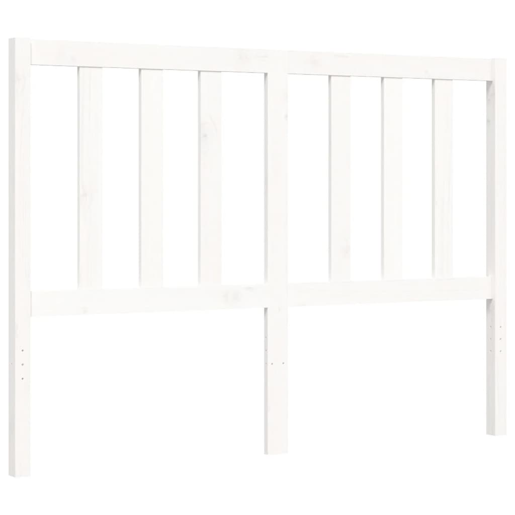 Cadre de lit sans matelas blanc 140x200 cm bois de pin massif