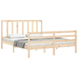 Bed frame without mattress 160x200 cm solid pine wood