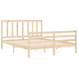 Bed frame without mattress 160x200 cm solid pine wood