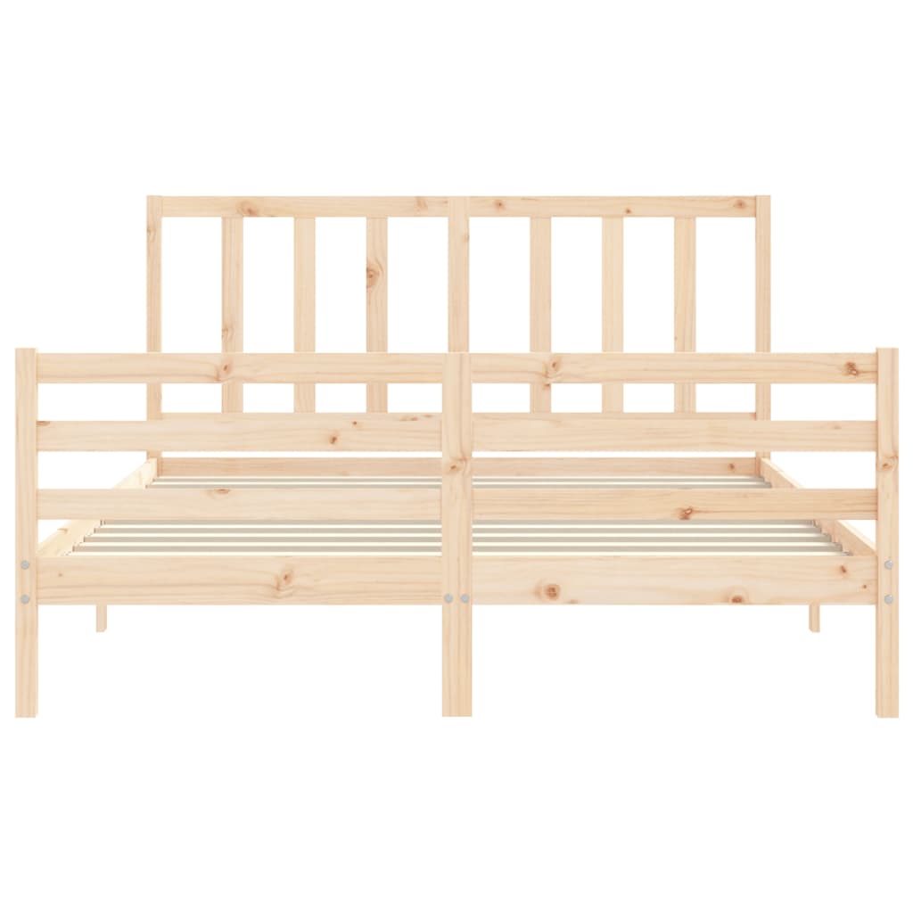 Cadre de lit sans matelas 160x200 cm bois massif de pin