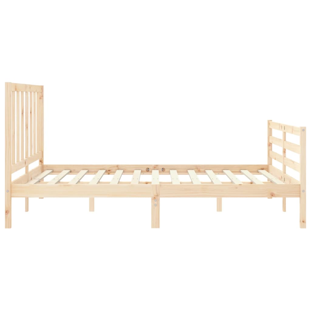 Bed frame without mattress 160x200 cm solid pine wood