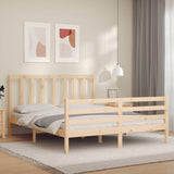 Cadre de lit sans matelas 160x200 cm bois massif de pin