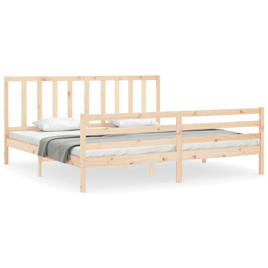 Cadre de lit sans matelas 200x200 cm bois massif de pin