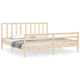 Cadre de lit sans matelas 200x200 cm bois massif de pin