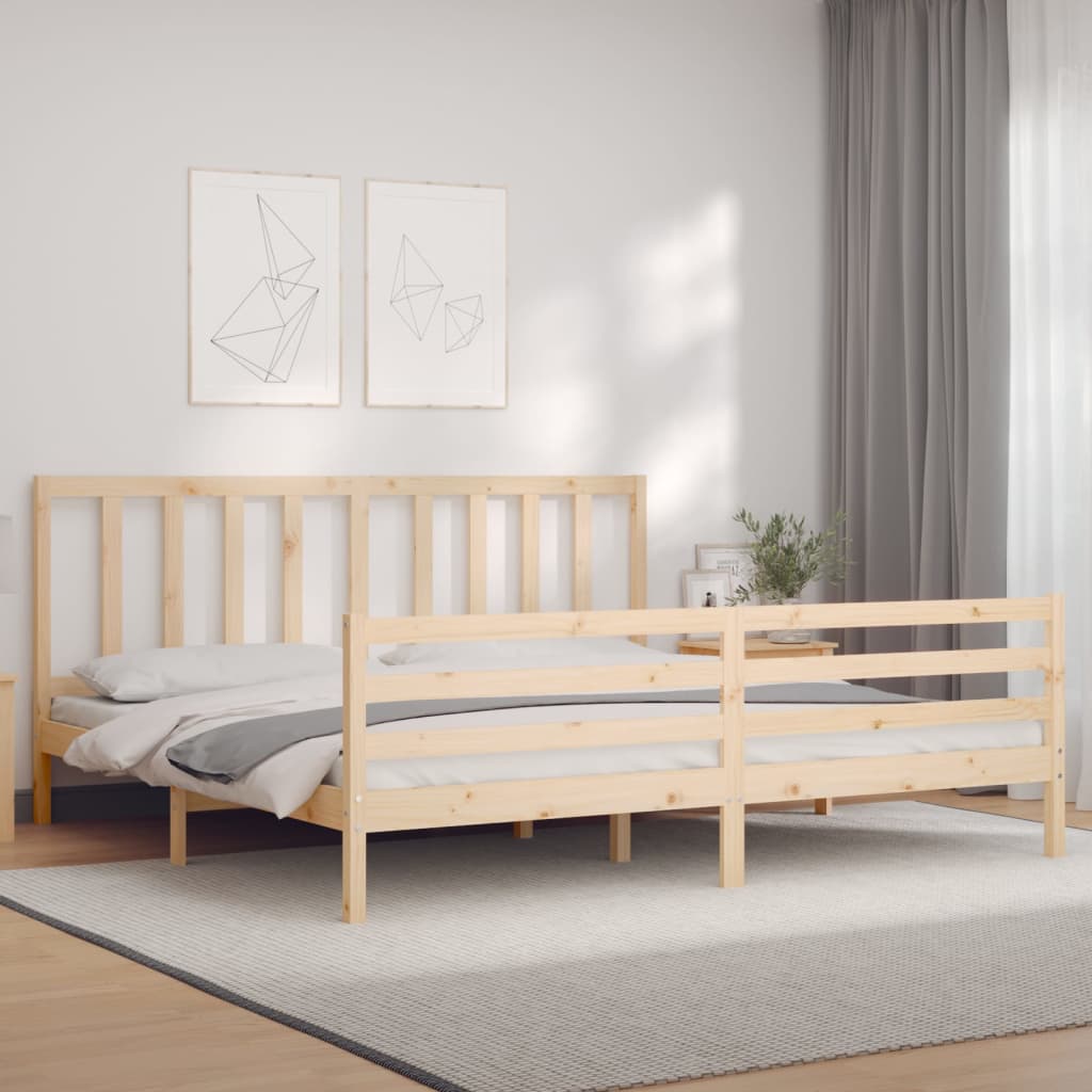 Cadre de lit sans matelas 200x200 cm bois massif de pin