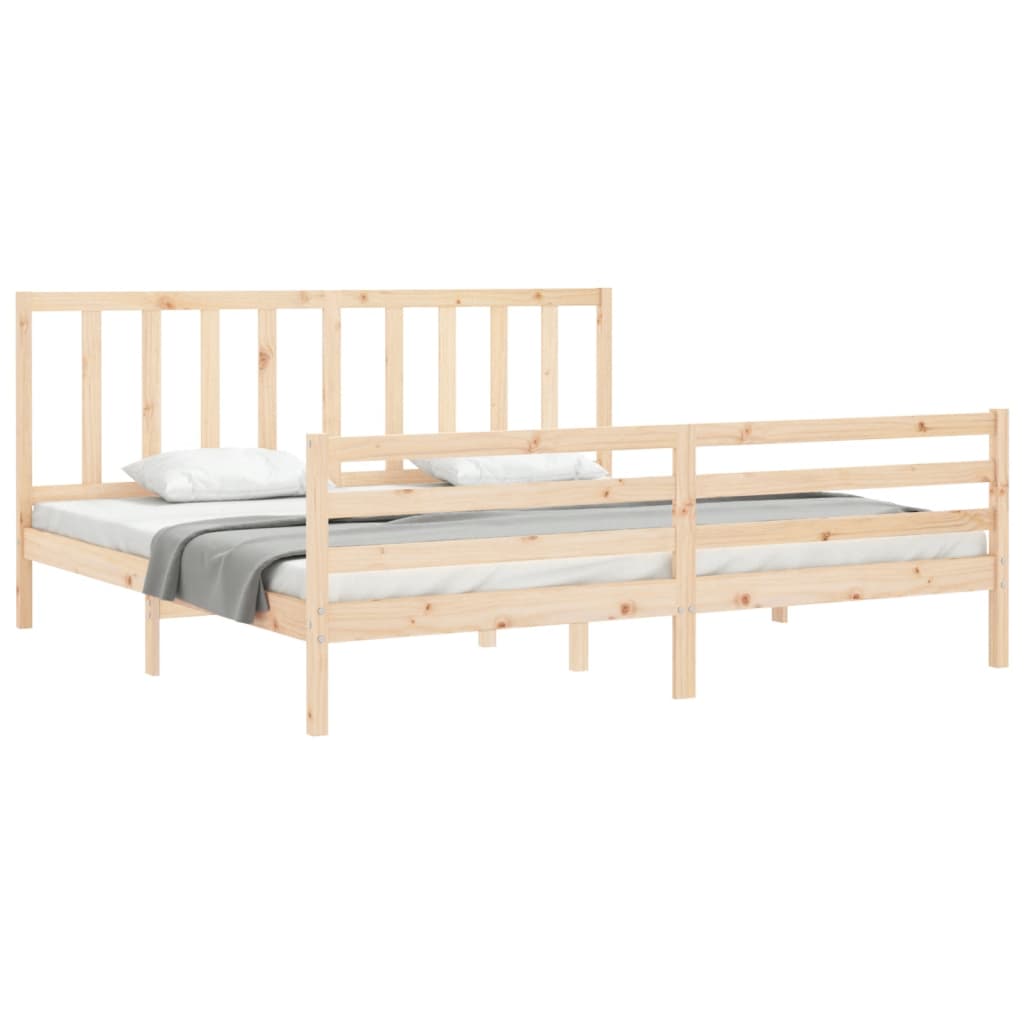 Cadre de lit sans matelas 200x200 cm bois massif de pin