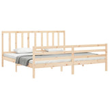 Bed frame without mattress 200x200 cm solid pine wood