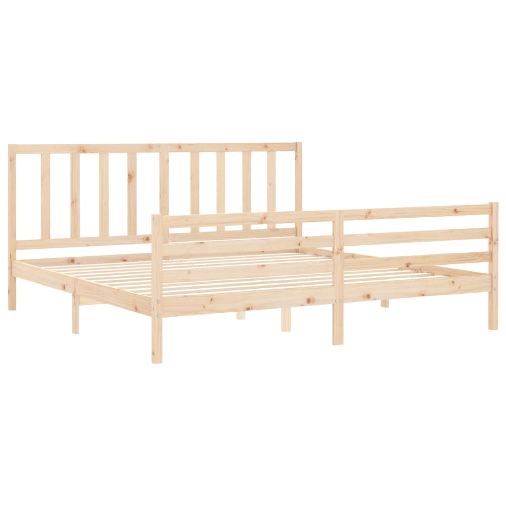 Cadre de lit sans matelas 200x200 cm bois massif de pin