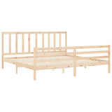 Cadre de lit sans matelas 200x200 cm bois massif de pin