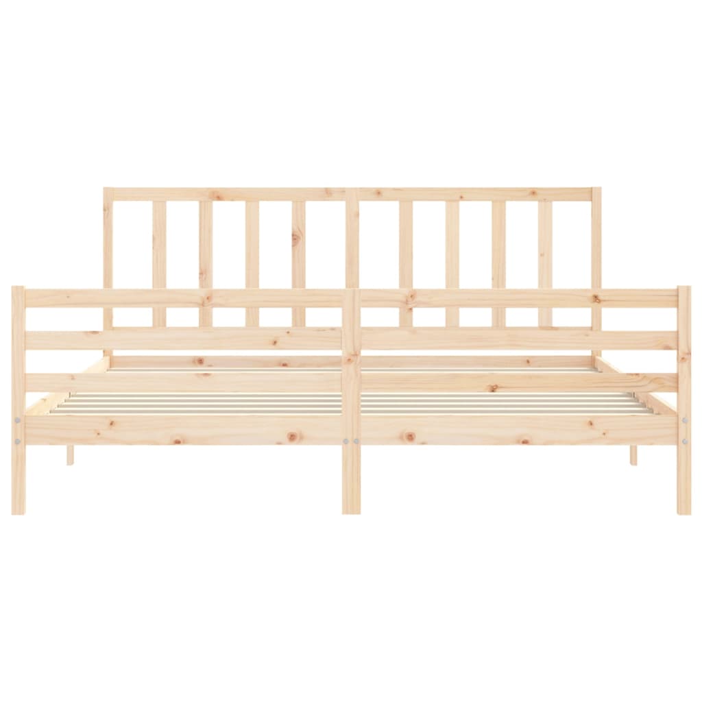 Cadre de lit sans matelas 200x200 cm bois massif de pin