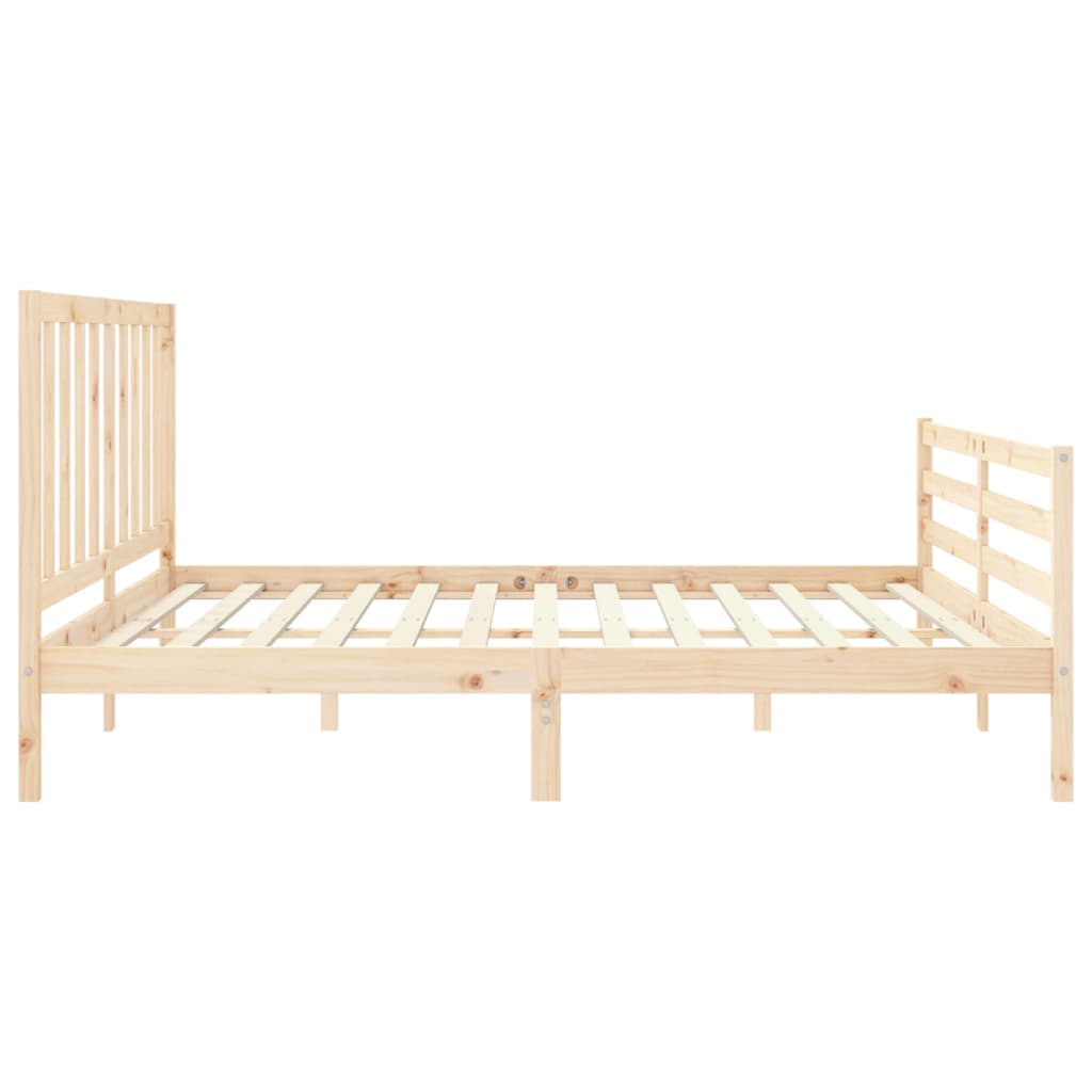 Bed frame without mattress 200x200 cm solid pine wood