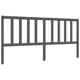 Cadre de lit sans matelas gris 200x200 cm bois massif de pin