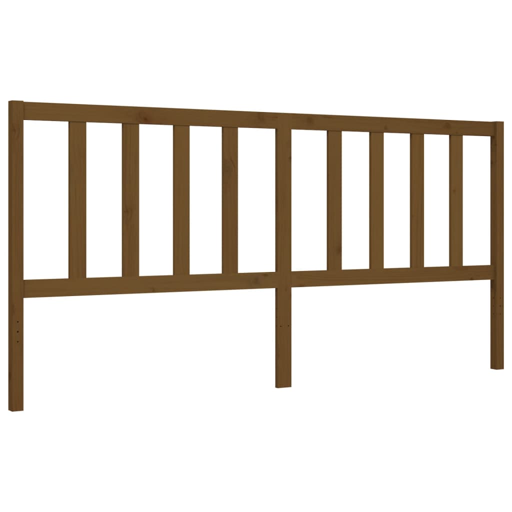 Cadre de lit sans matelas marron miel 200x200cm bois pin massif