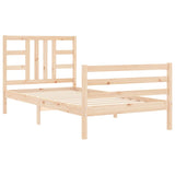 Bed frame without mattress solid pine wood