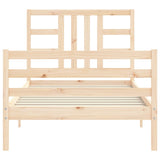 Bed frame without mattress solid pine wood