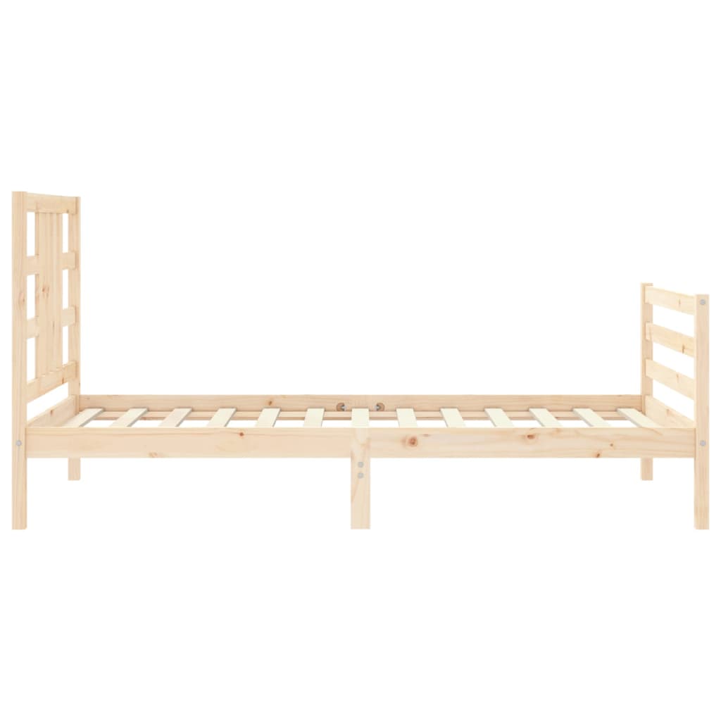 Bed frame without mattress solid pine wood