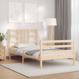 Bed frame without mattress solid pine wood