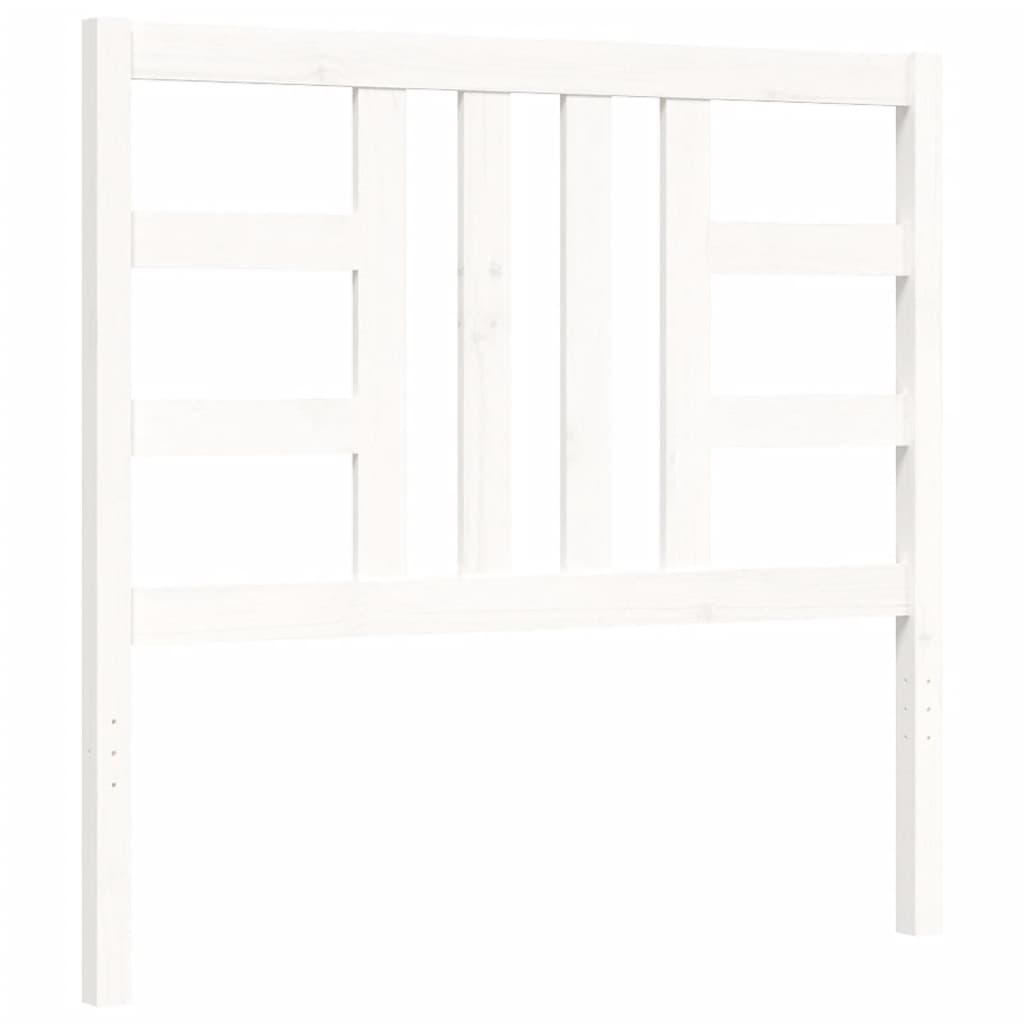 Cadre de lit sans matelas blanc bois de pin massif