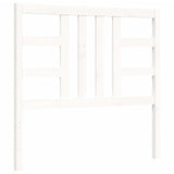 Cadre de lit sans matelas blanc bois de pin massif