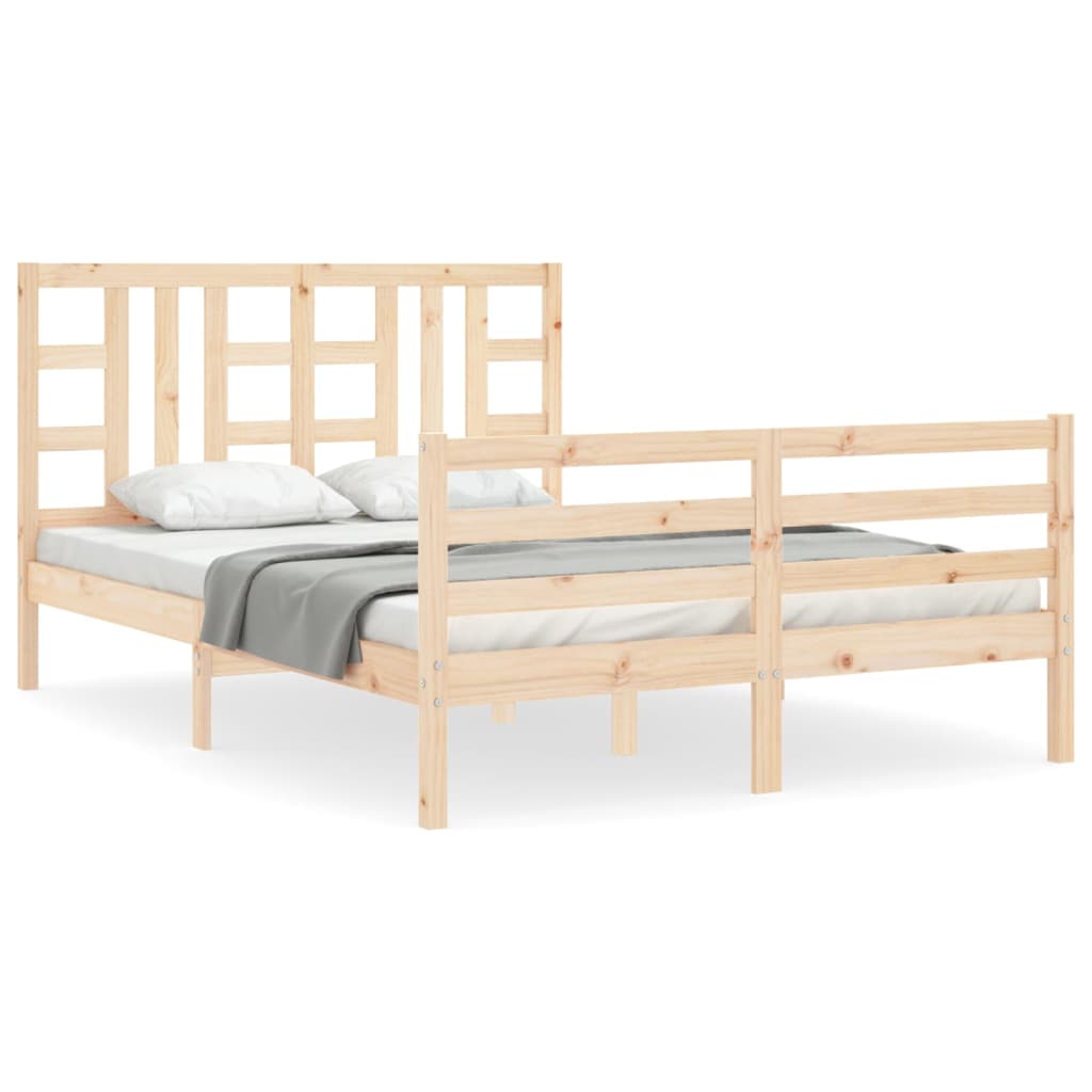 Cadre de lit sans matelas 140x190 cm bois de pin massif