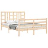 Bed frame without mattress 140x190 cm solid pine wood