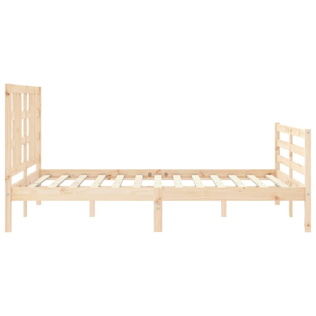 Cadre de lit sans matelas 140x190 cm bois de pin massif