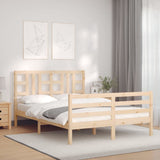 Bed frame without mattress 140x190 cm solid pine wood