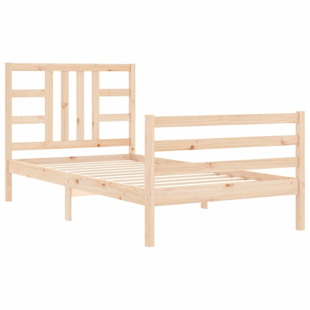 Cadre de lit sans matelas 90x200 cm bois de pin massif