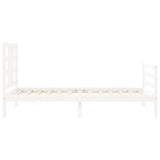 Cadre de lit sans matelas blanc 100x200 cm bois de pin massif