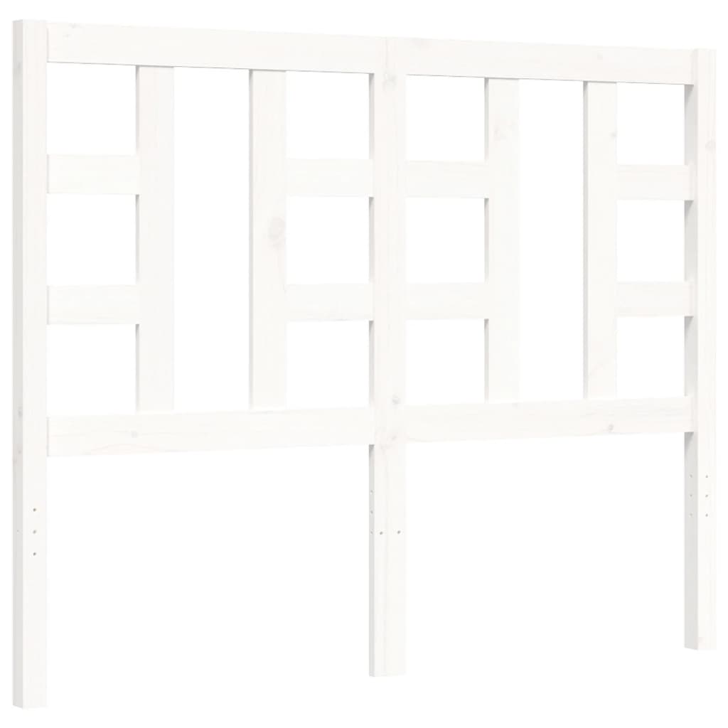 Cadre de lit sans matelas blanc 120x200 cm bois massif