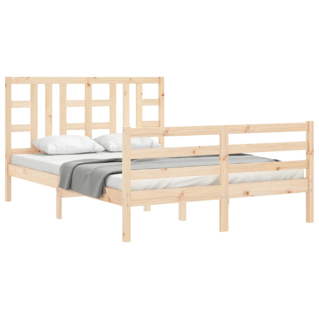 Bed frame without mattress 160x200 cm solid wood