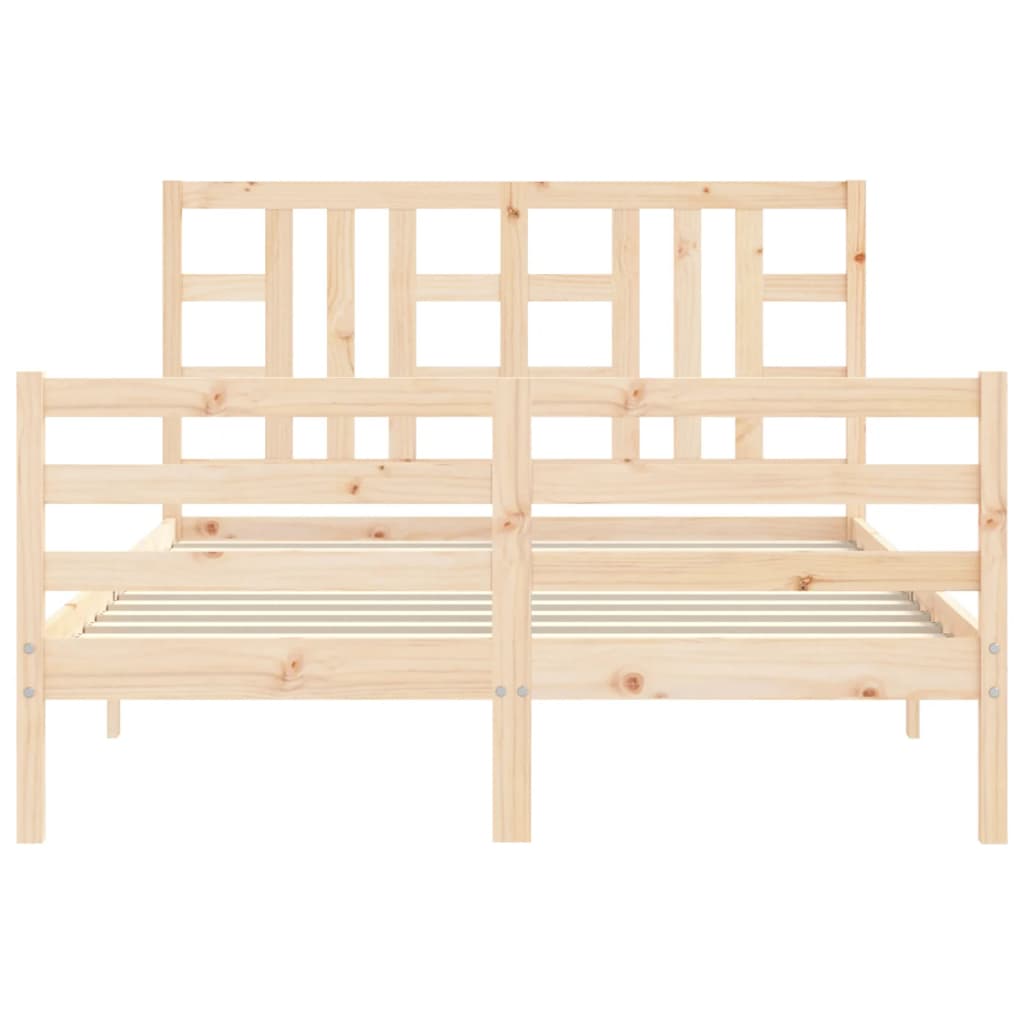 Bed frame without mattress 160x200 cm solid wood