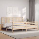 Cadre de lit sans matelas 200x200 cm bois massif