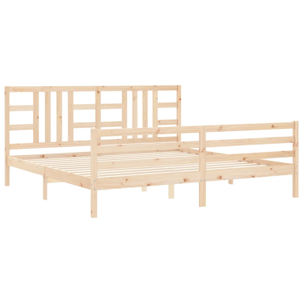 Cadre de lit sans matelas 200x200 cm bois massif