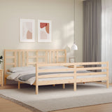 Cadre de lit sans matelas 200x200 cm bois massif