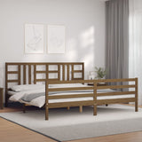 Cadre de lit sans matelas marron miel 200x200 cm bois massif