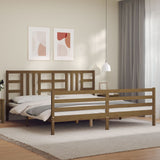 Cadre de lit sans matelas marron miel 200x200 cm bois massif