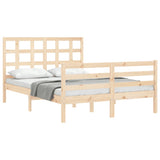 Bed frame without mattress 140x190 cm solid wood