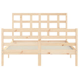 Bed frame without mattress 140x190 cm solid wood