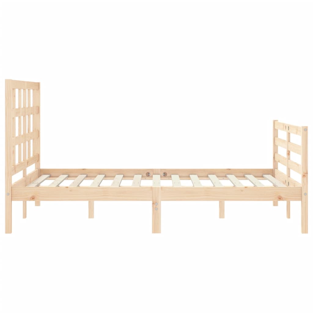 Bed frame without mattress 140x190 cm solid wood