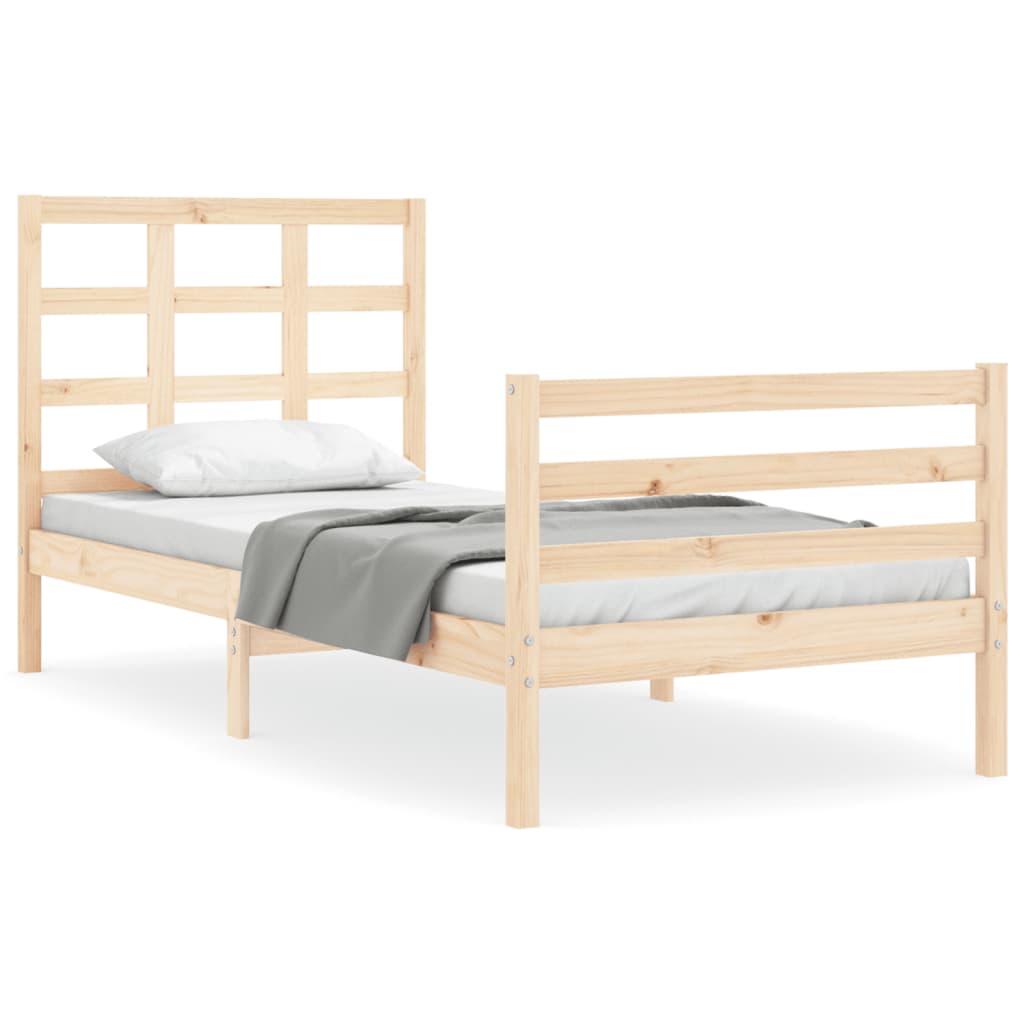 Cadre de lit sans matelas 90x200 cm bois massif