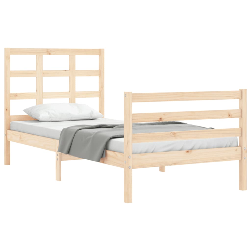 Cadre de lit sans matelas 90x200 cm bois massif