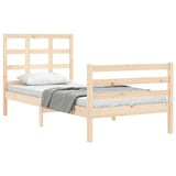 Cadre de lit sans matelas 90x200 cm bois massif